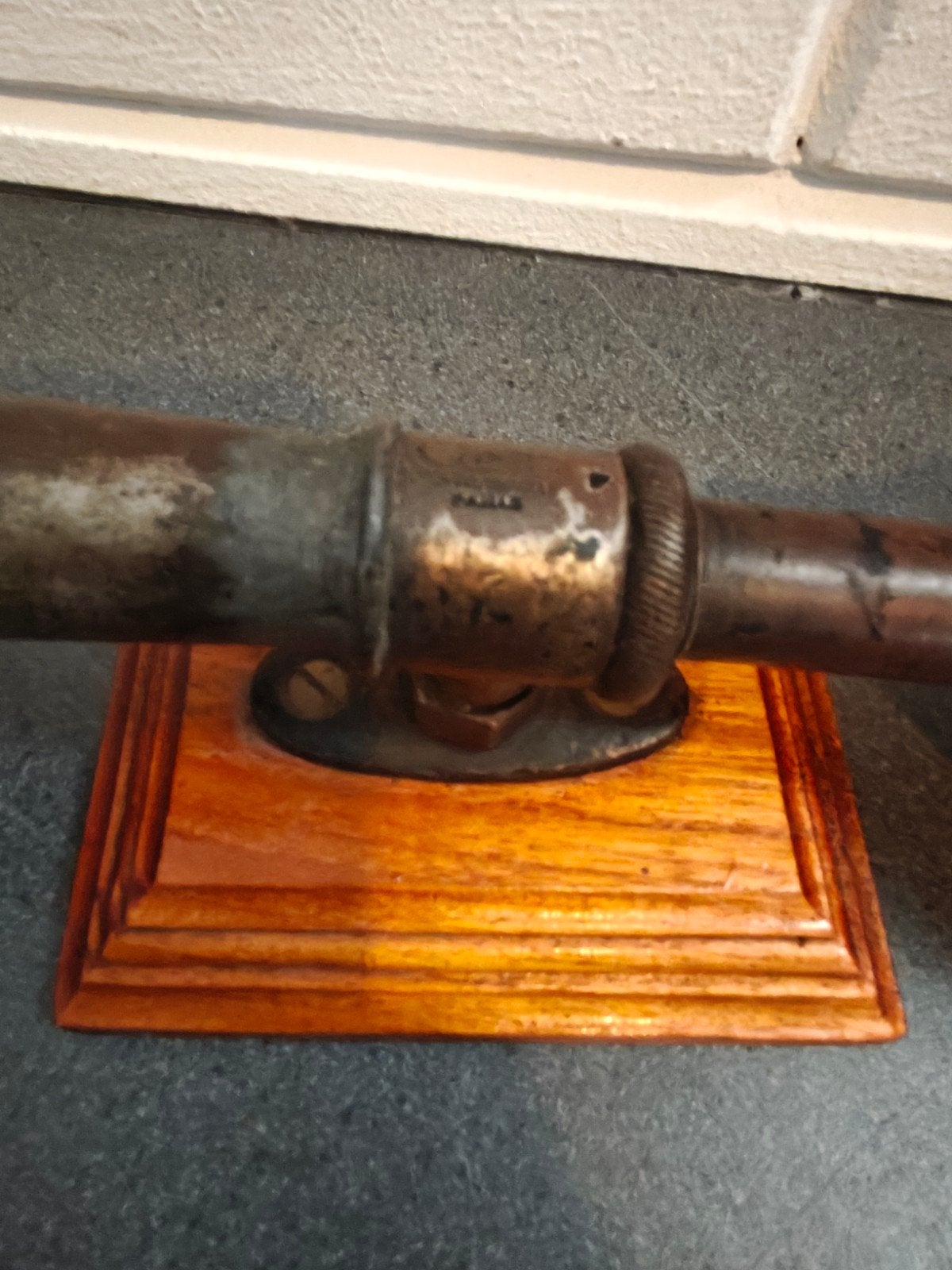 Zeer oude Franse oldtimer claxon / toeter 32 cm vintage staa, Ophalen of Verzenden