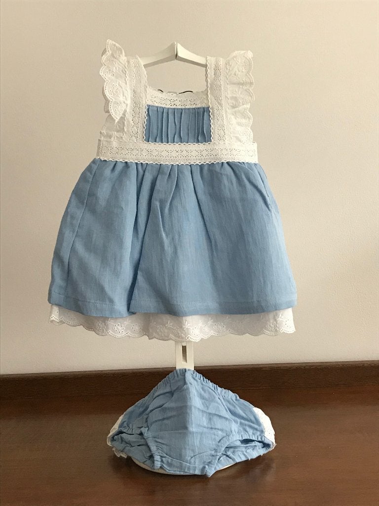 Schattig baby jurkje met bloomer - Nieuw, Meisje, Jurkje of Rokje, Nieuw, Ophalen of Verzenden