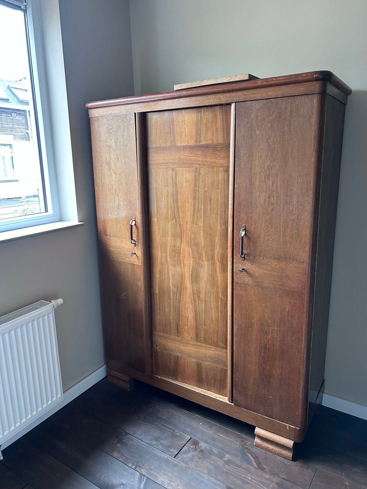 Mooie oude kast - 2m hoog, 145cm breed, Ophalen, Gebruikt, 100 tot 150 cm, Met plank(en)