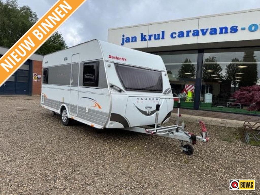 Dethleffs Camper Edition 450 DB mover fietsenrek voortent, Caravans en Kamperen, Caravans, Rondzit, Schokbreker, Bedrijf, Overige typen
