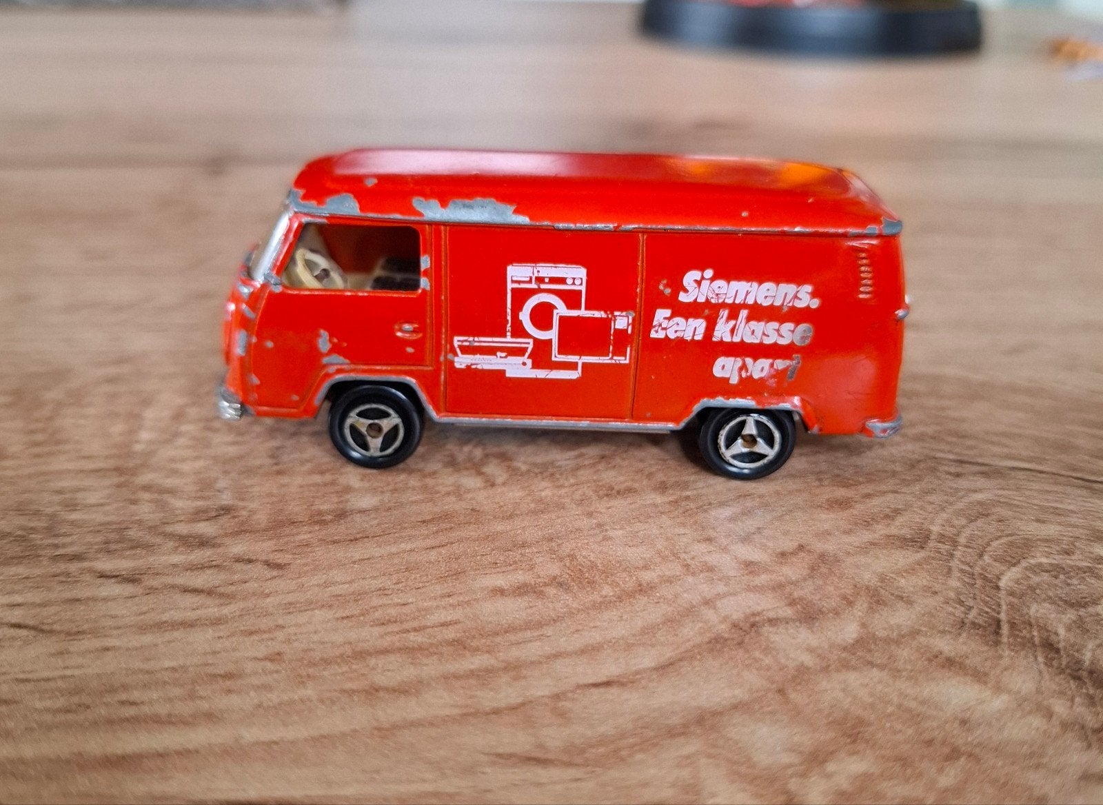 Vintage VW Bus Siemens Reclamebusje - majorette, Ophalen of Verzenden, Gebruikt, Auto
