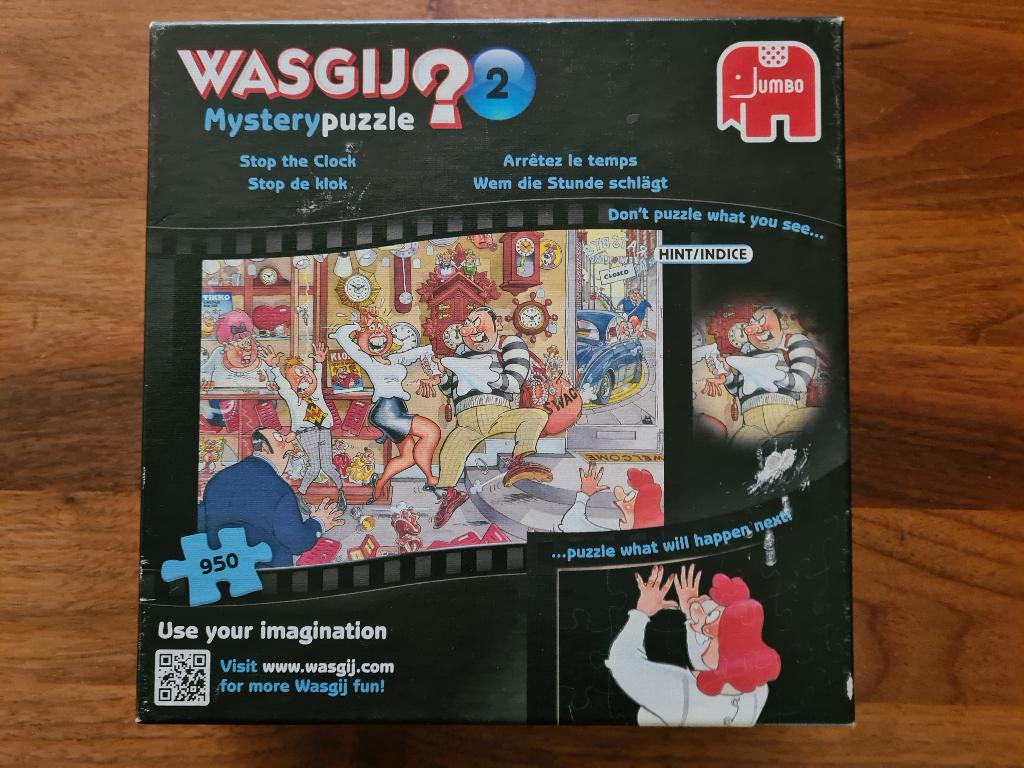 Stop de clock.           Wasgij 2.       Mystery puzzel., Ophalen of Verzenden, 500 t/m 1500 stukjes, Nieuw