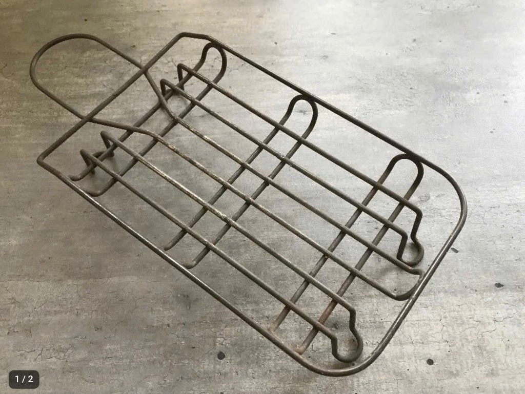 Vintage metalen onderzetter voor strijkijzer, jaren ‘60, Ophalen of Verzenden