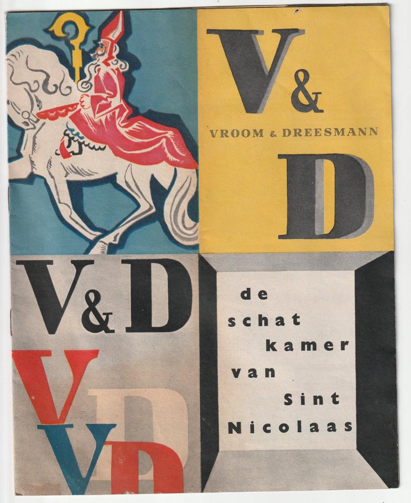 V&D Schatkamer van Sint Nicolaas 1963 Sinterklaas folder, Boeken, Catalogussen en Folders, Gelezen, Folder, Verzenden