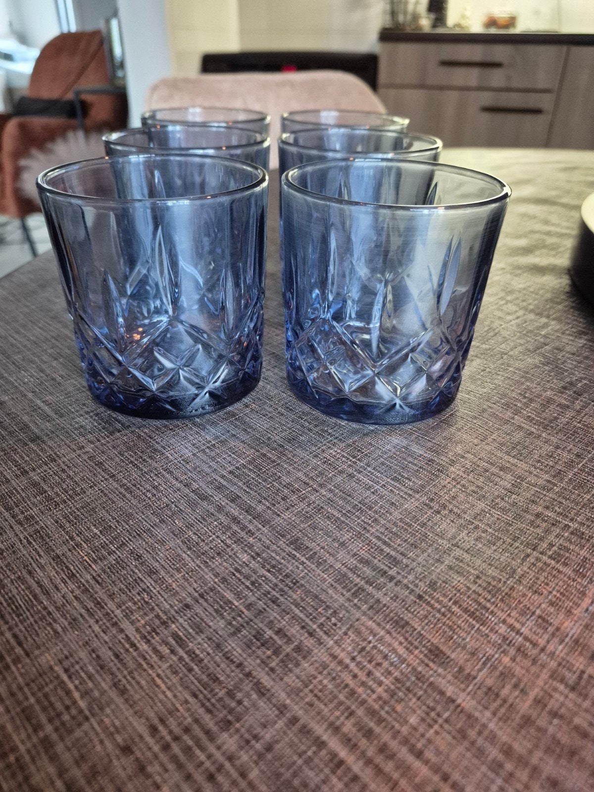 blauwe waterglazen, Ophalen, Glas of Glazen, Overige stijlen, Glas