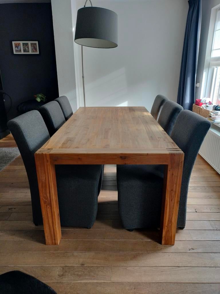 Eethoek met 6 stoelen, Ophalen, Gebruikt, 4 tot 6 stoelen