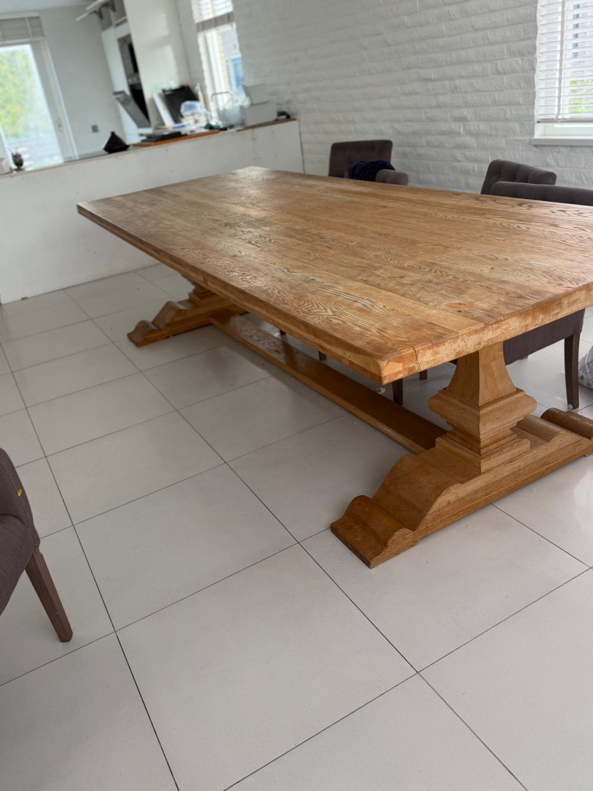Super mooie grote kloostertafel !! 3meter 19 bij 118 cm, 100 tot 150 cm, 200 cm of meer, Ophalen of Verzenden, Zo goed als nieuw