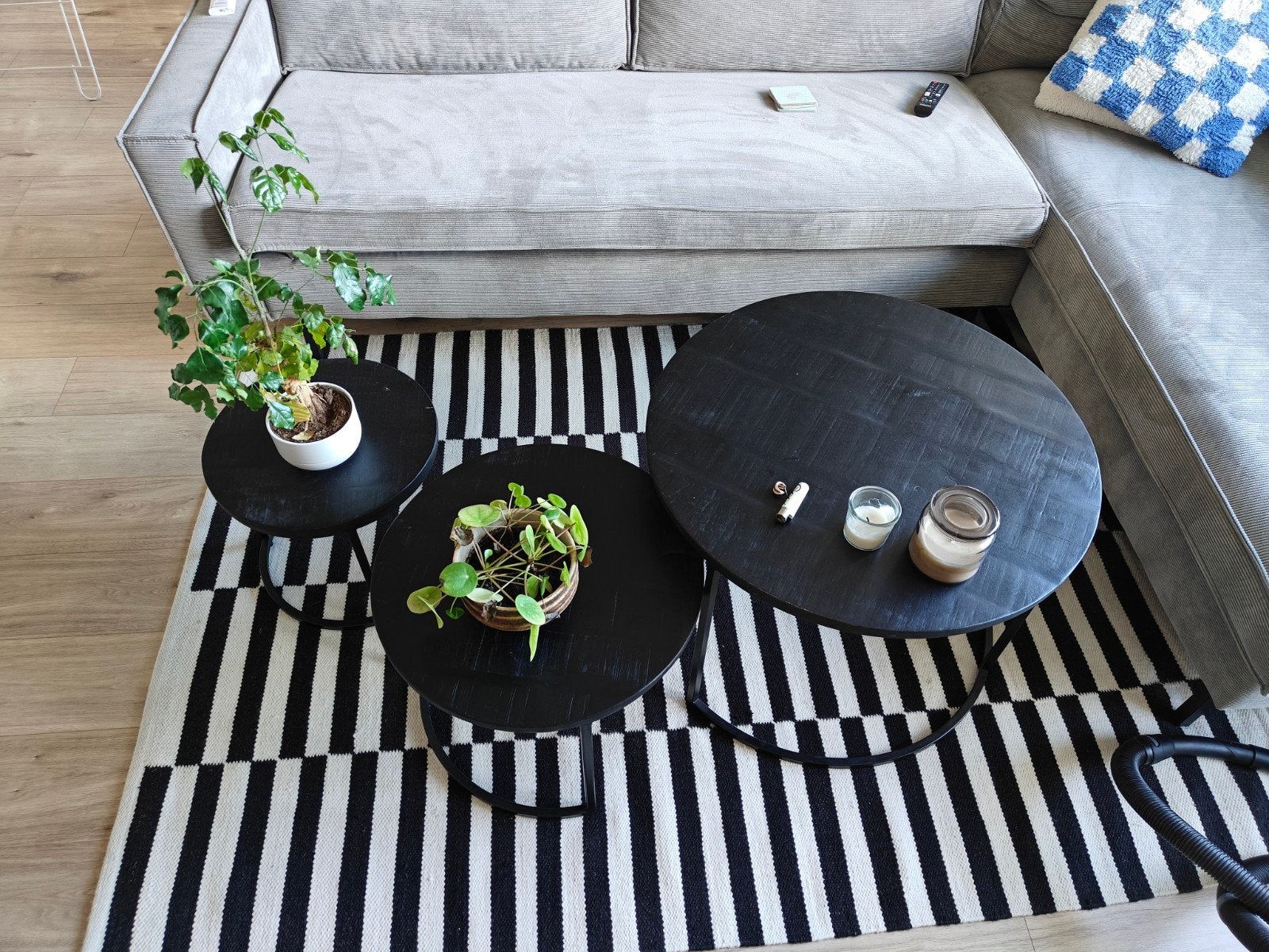 Set zwarte salontafels, Ophalen, Zo goed als nieuw, Hout