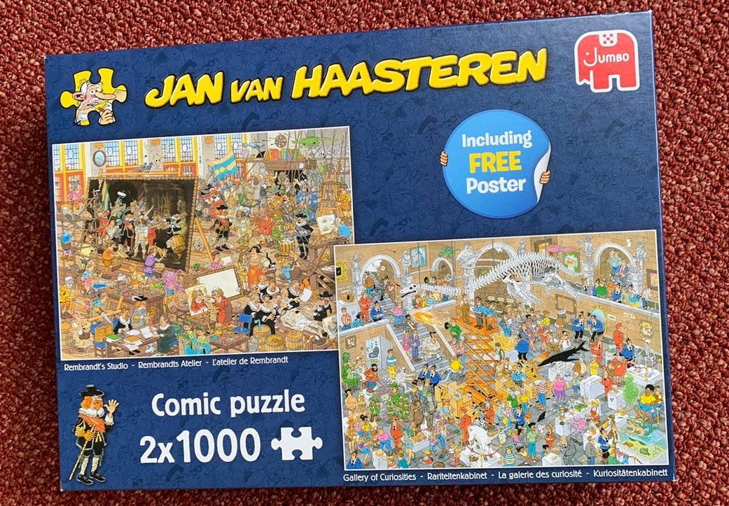 Jan van Haasteren puzzels Een dagje naar het museum, Ophalen of Verzenden, 500 t/m 1500 stukjes, Zo goed als nieuw