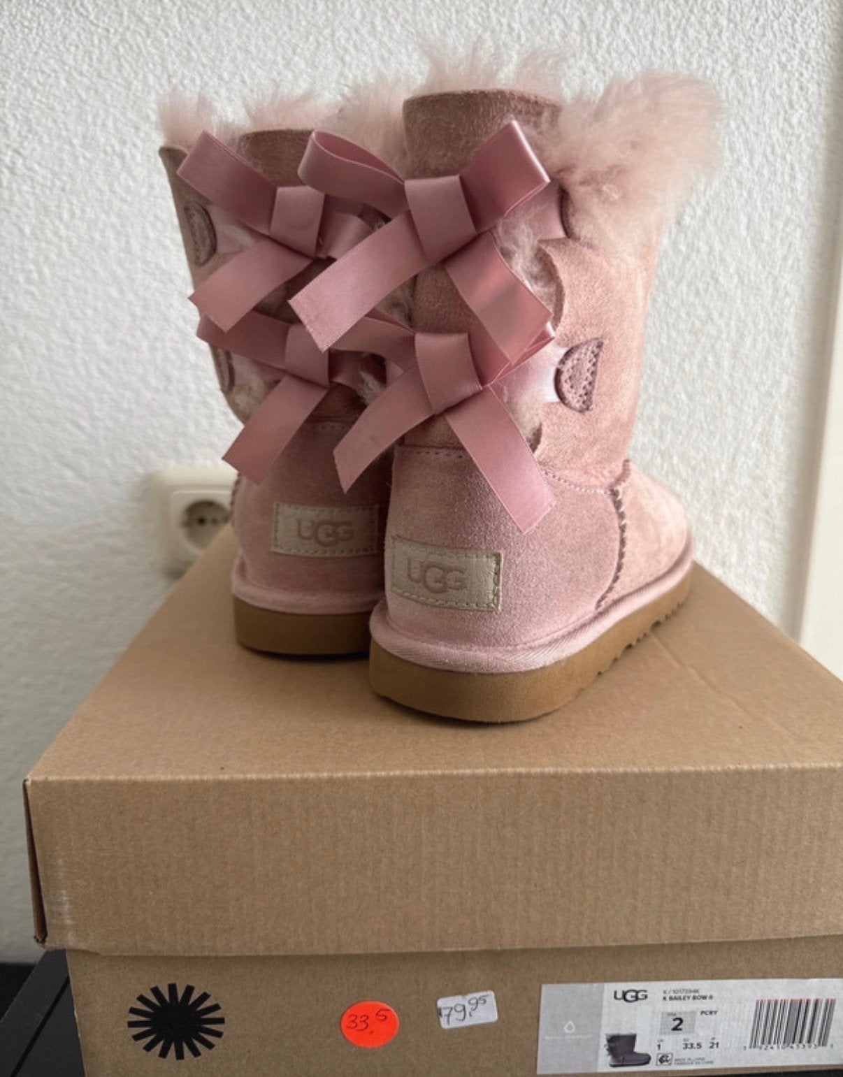 Ugg Jesse Bow 2 Laarzen Roze Maat 33.5, Ophalen, Gebruikt, Meisje, Laarzen