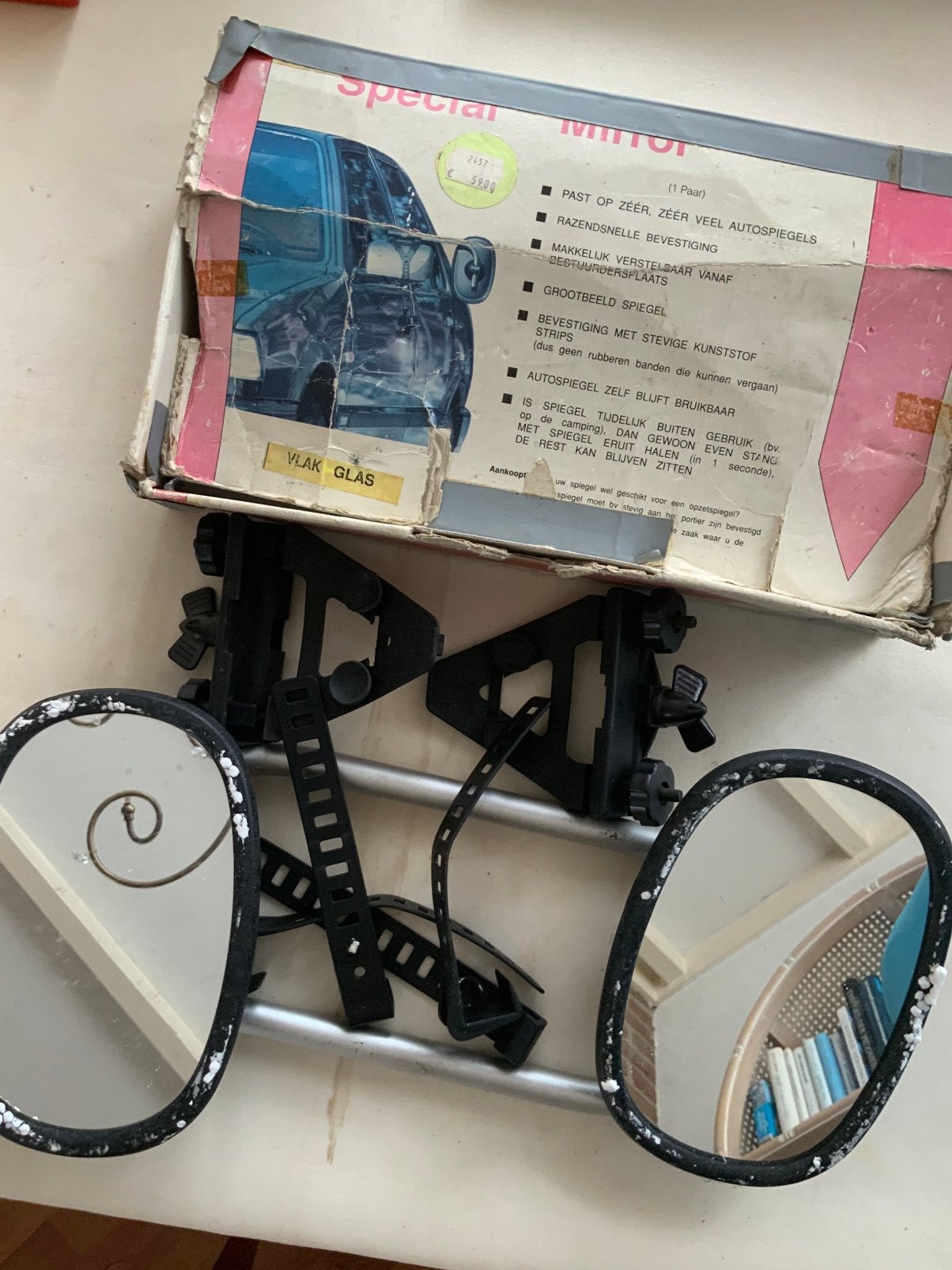 Nog in doos caravan spiegels met als wat er bij hoort, Ophalen, Zo goed als nieuw
