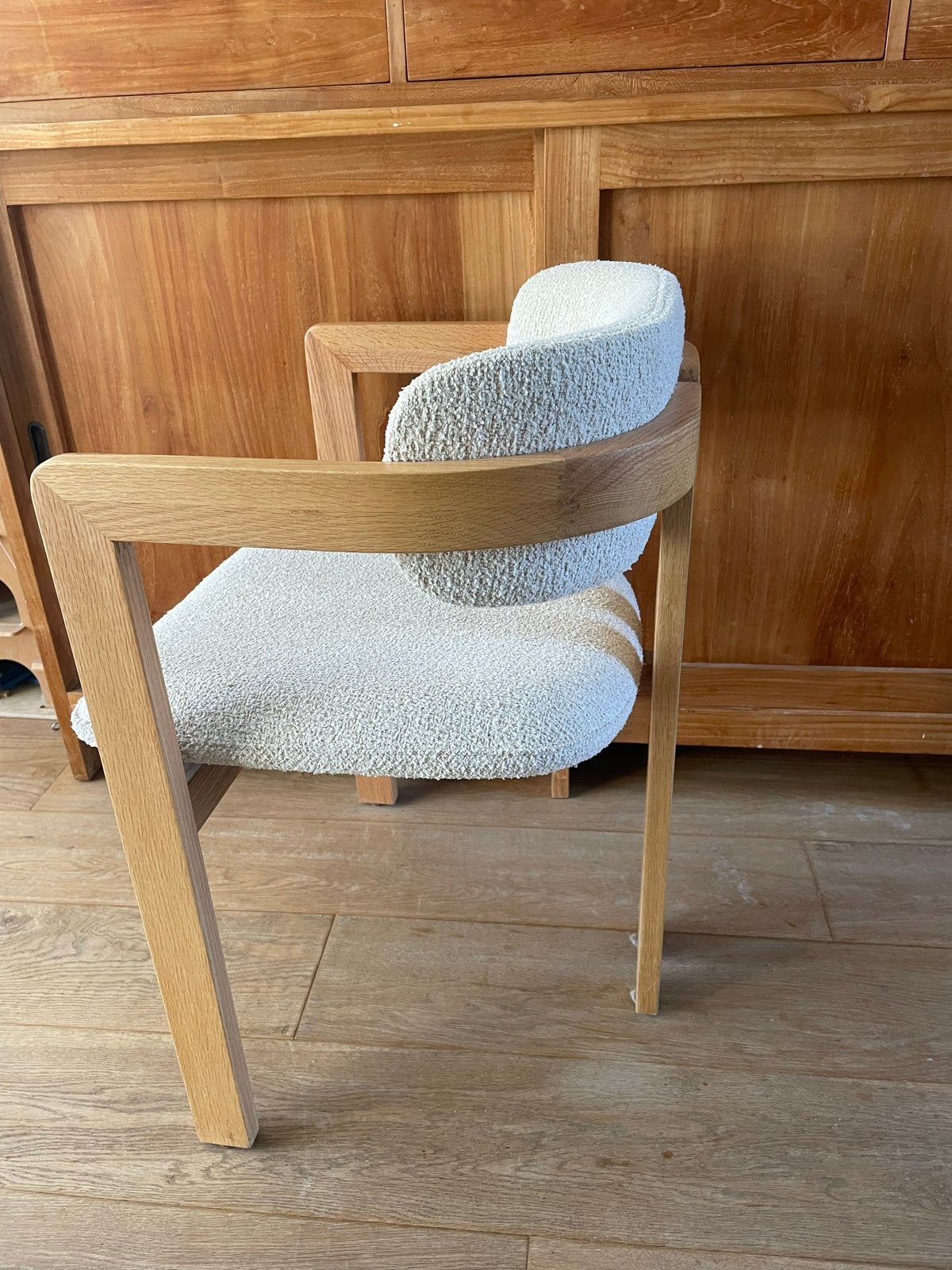 Mooie Loods 5 eetkamerstoelen - Grace natural beige, Ophalen, Overige kleuren, Zo goed als nieuw, Vier