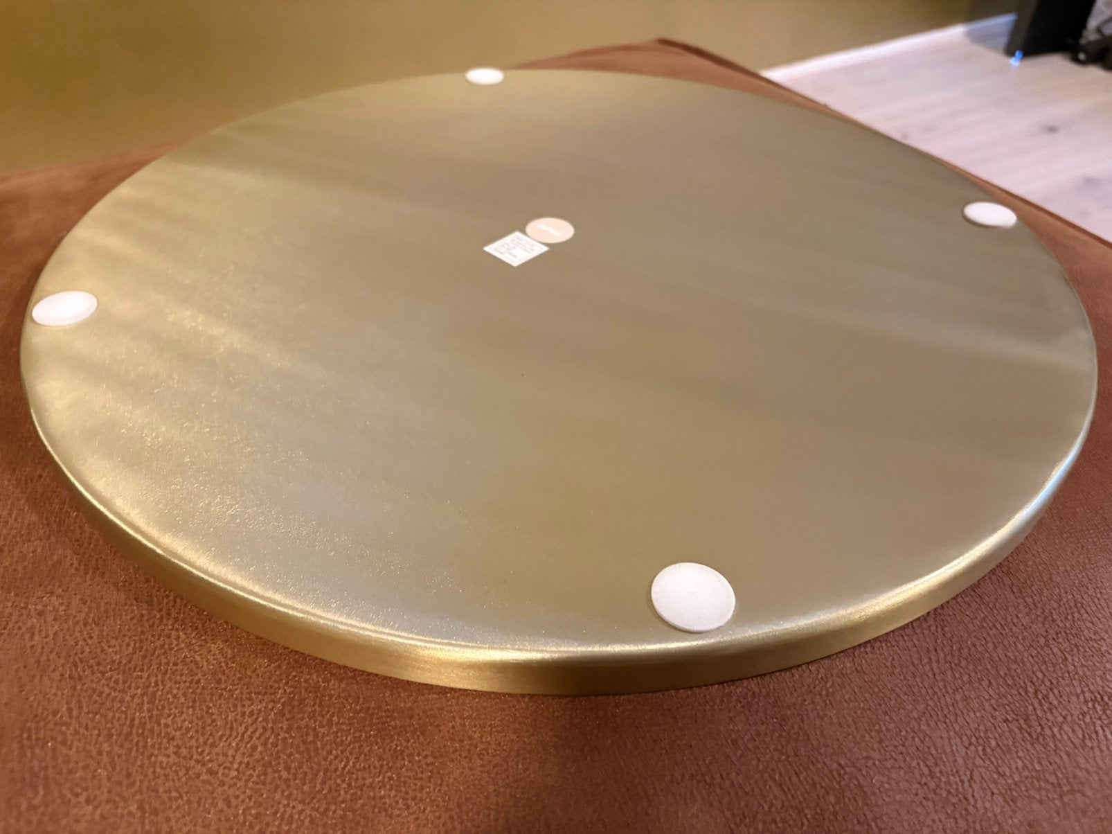 Dienblad goud, diameter 50 cm, Ophalen, Gebruikt, Rond, Dienblad