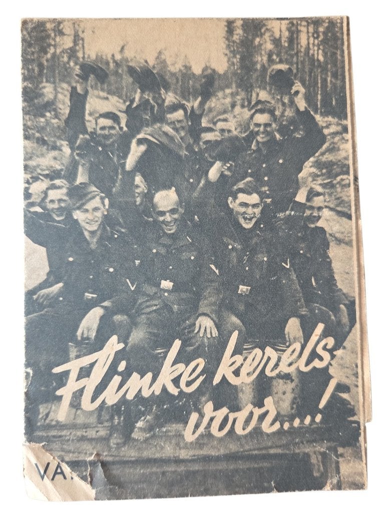 een nederlandse ww2 flinke jongens flyer, Verzamelen, Militaria | Tweede Wereldoorlog, Ophalen of Verzenden, Nederland, Boek of Tijdschrift