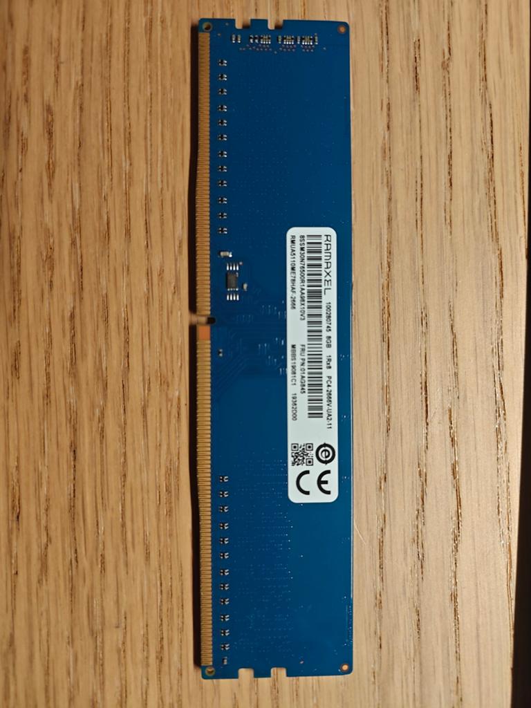 8GB DDR4 2666mhz RAM Ramaxel, Computers en Software, RAM geheugen, Ophalen of Verzenden, Zo goed als nieuw, DDR4, Desktop