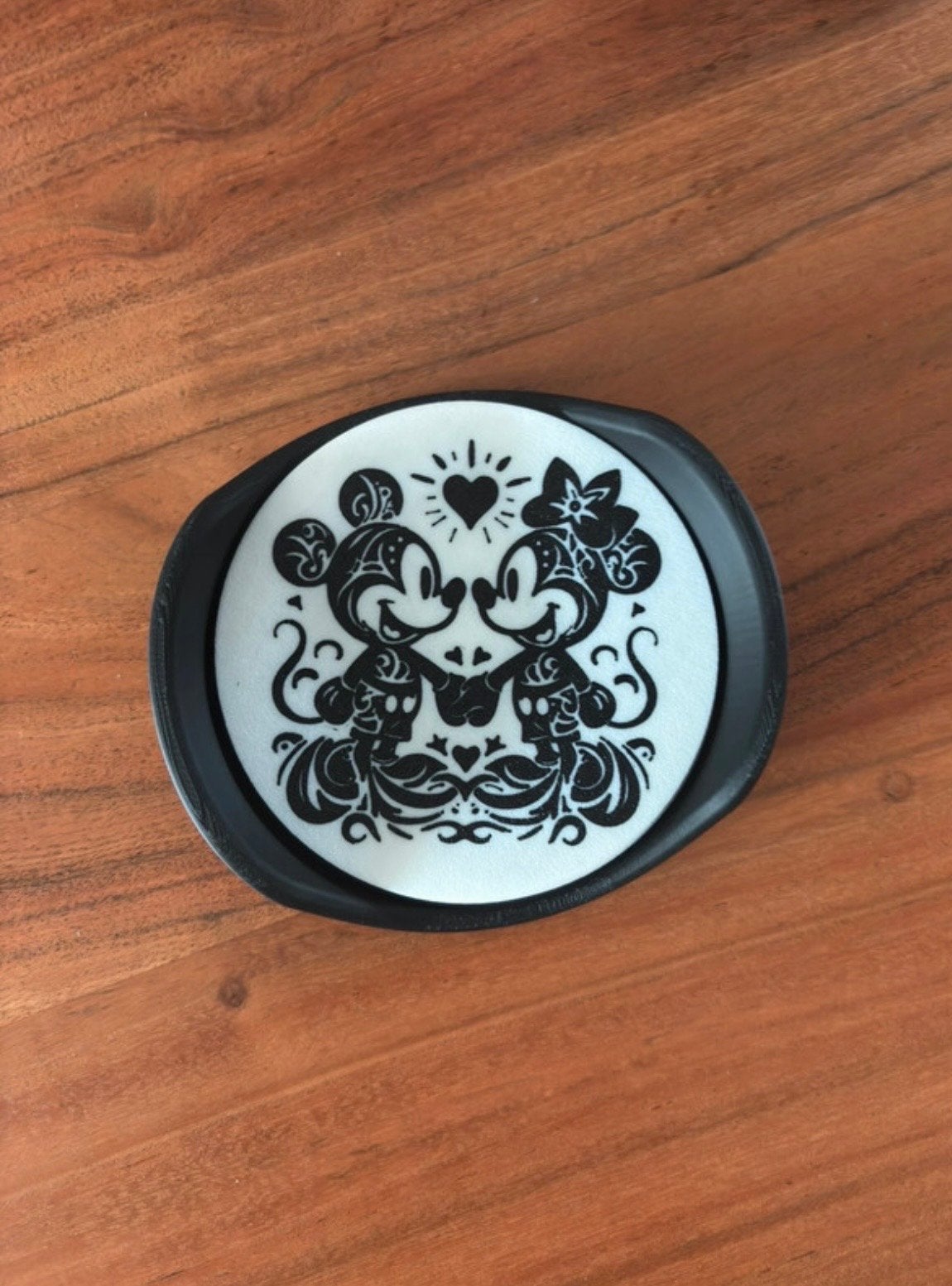 Set van 4 Mickey & Minnie Mouse 3D-geprinte onderzetters, Ophalen of Verzenden, Nieuw, Filament