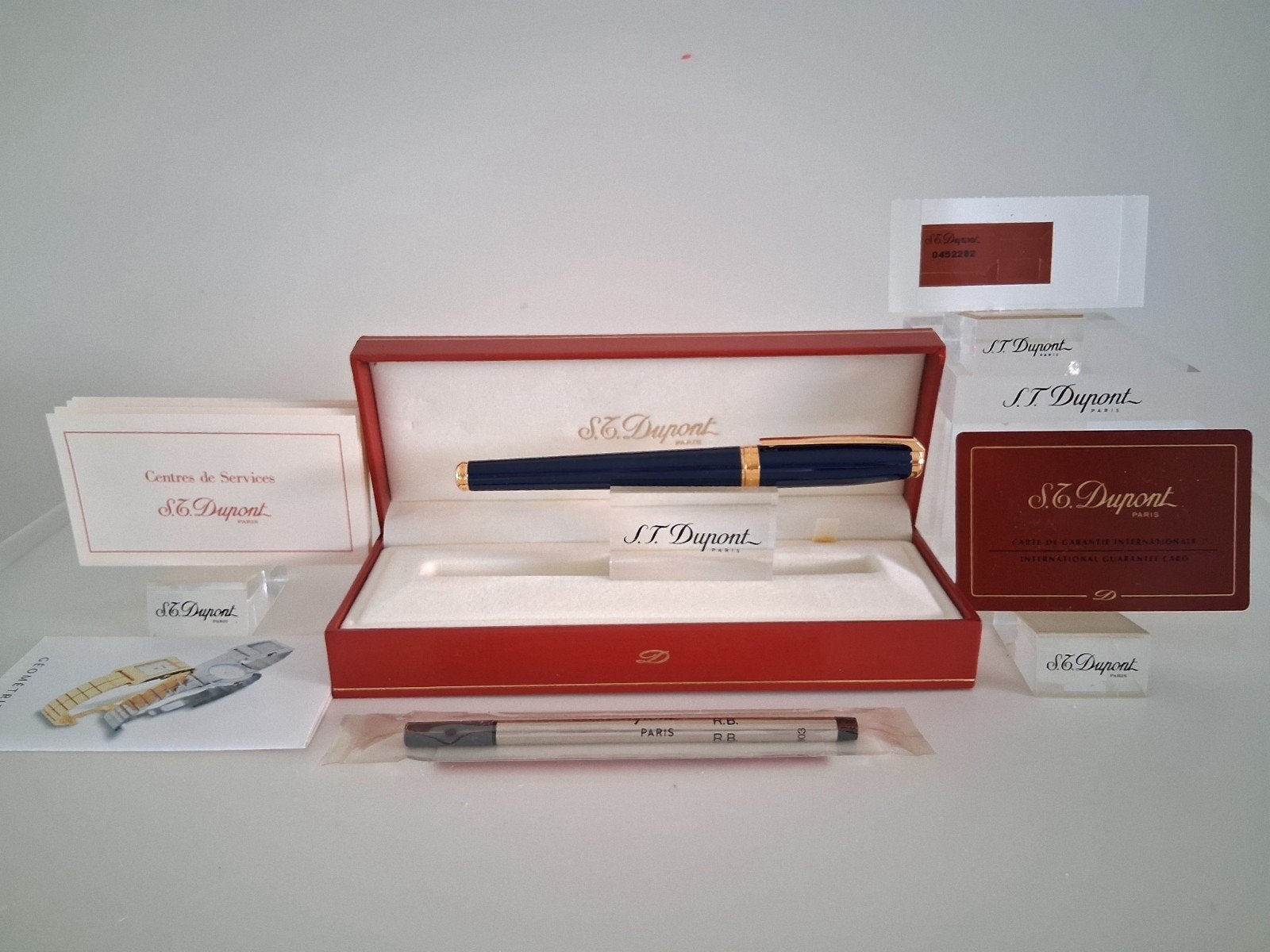 Dupont Roller Balpen FIDELO  Kleur Blauw Full  Set NIEUW., Ophalen of Verzenden, Nieuw, Aansteker