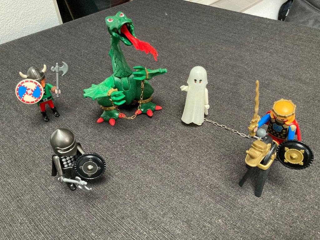 Playmobil Draak en spook en meer, Gebruikt, Losse onderdelen, Figuren, Historisch