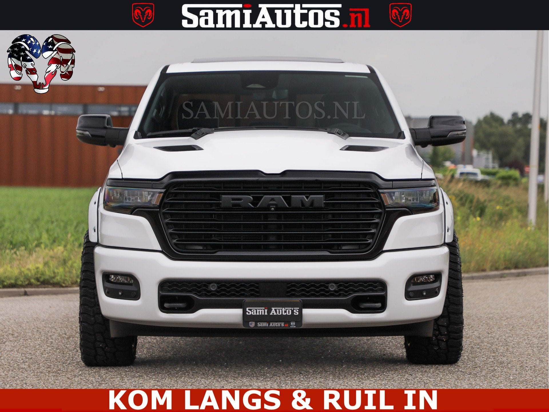 Dodge Ram HUD | 420PK | LUCHTVERING | PANO | PASSAGIERSSCHER, Auto's, Dodge, Automaat, Met garantie (alle), Wit, Leder