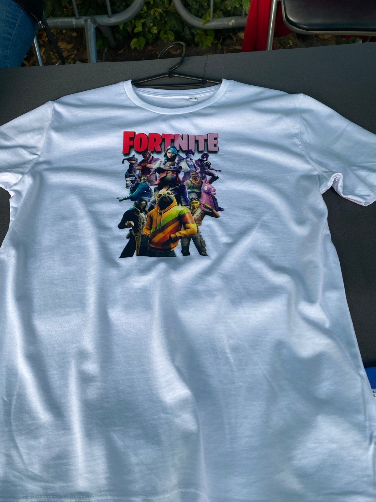 Fortnite T-shirt - Wit met print (maat 12-13 jaar), Ophalen of Verzenden, Zo goed als nieuw, Jongen of Meisje