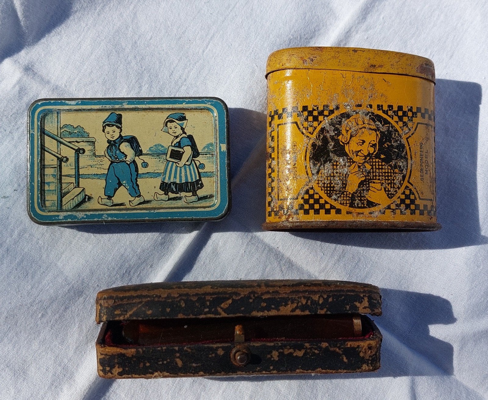 Vintage blikken blikjes doosjes etui curiosa, Ophalen of Verzenden