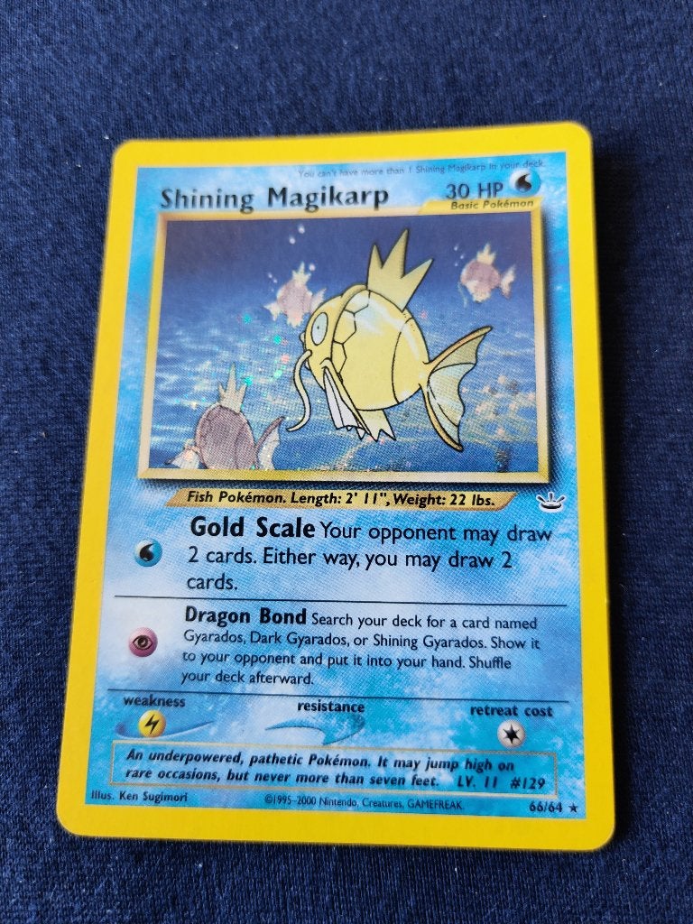 Neo Revelation 66/64 Shining Magikarp, Ophalen of Verzenden, Zo goed als nieuw, Losse kaart, Foil
