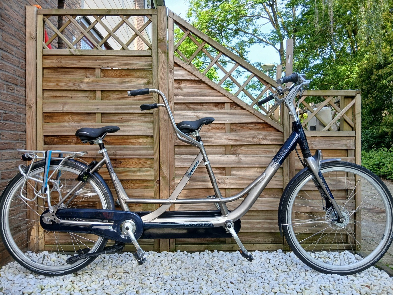 In topstaat, Sparta Double X tandem!, Fietsen en Brommers, Fietsen | Tandems, Ophalen, Minder dan 10 versnellingen, Sparta, Vering