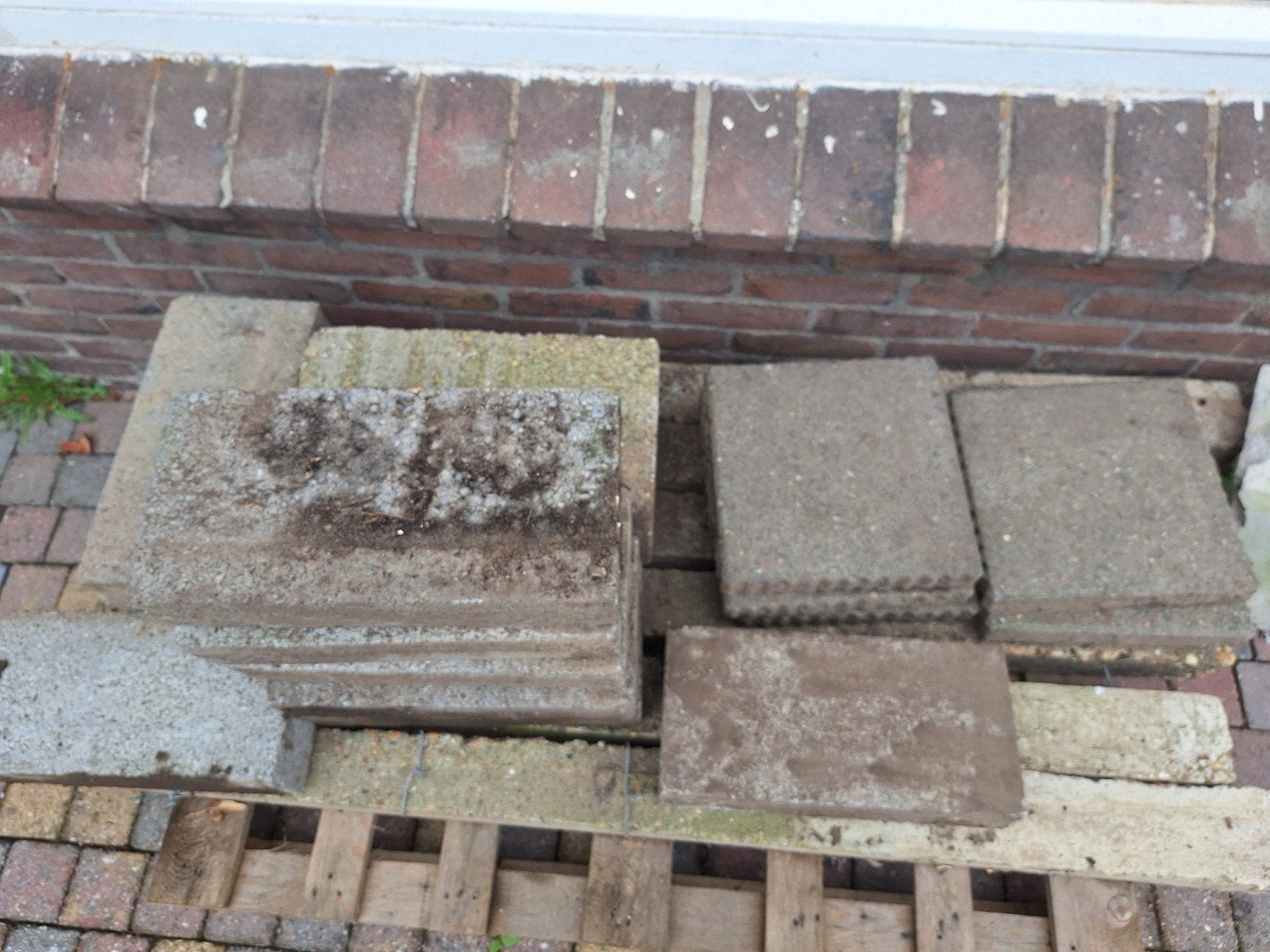 Betonblokken & tegels voor tuin of oprit, Tuin en Terras, Ophalen, Gebruikt, Overige typen, Minder dan 5 m²