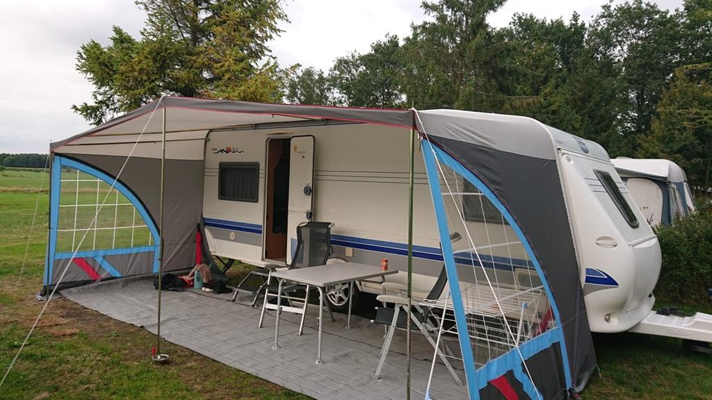 HOBBY 540 Exclusief, met voortent, luifel en inboedel, Ophalen of Verzenden, Gebruikt