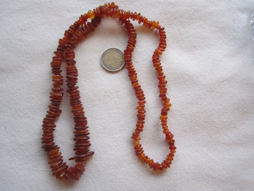 25.  Schitterende oude ketting, barnsteen,  80 cm, Ophalen, Overige materialen, Ketting