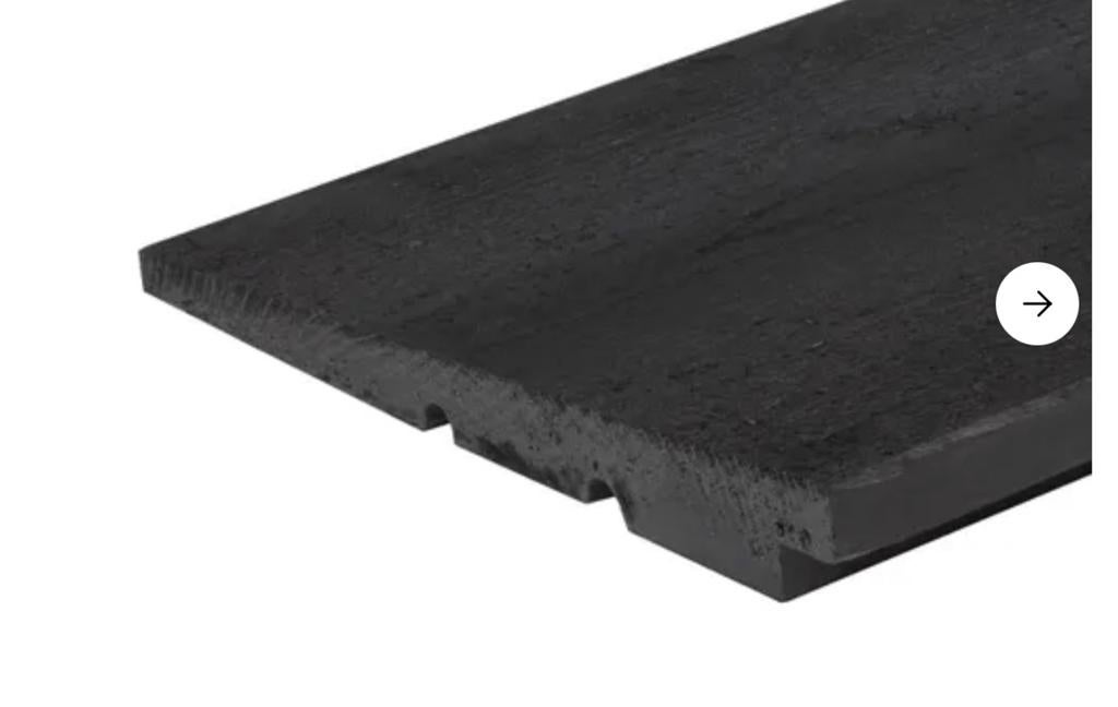 Zwart zweeds rabat, Doe-het-zelf en Verbouw, Hout en Planken, Ophalen, Minder dan 25 mm, Nieuw, Plank