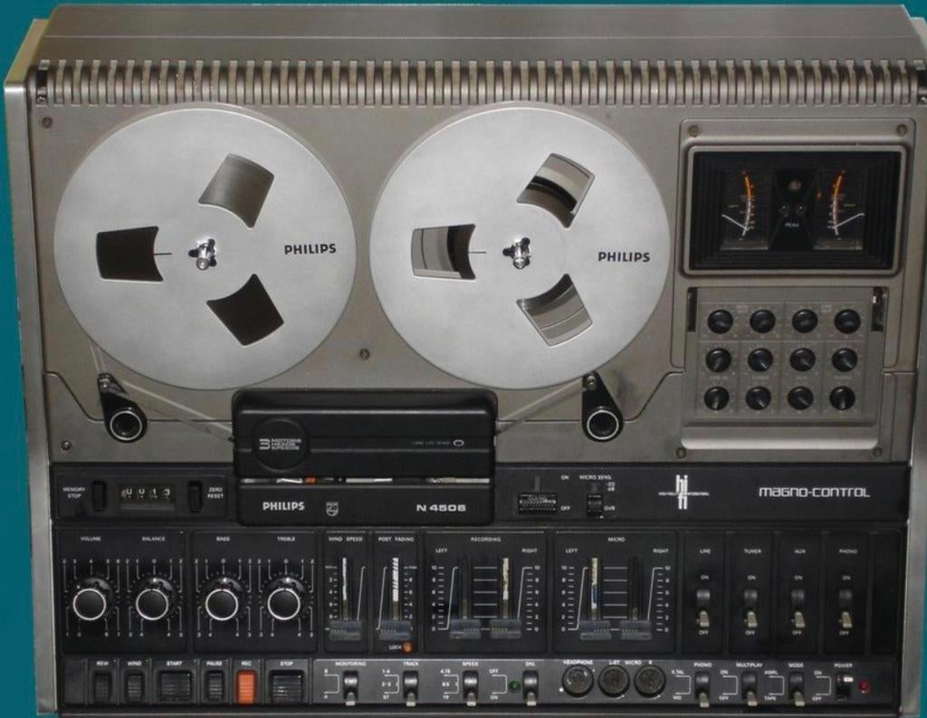 Philips N4506 bandrecorder met stofkap, Audio, Tv en Foto, Bandrecorders, Ophalen of Verzenden, Bandrecorder, Met stofkap