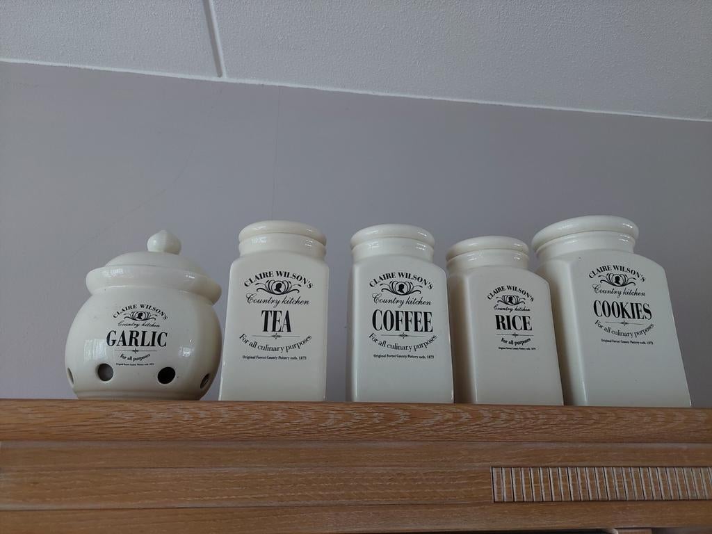 Claire Wilson's Country Kitchen Voorraadpotten Set, Huis en Inrichting, Keuken | Keukenbenodigdheden, Ophalen of Verzenden, Zo goed als nieuw