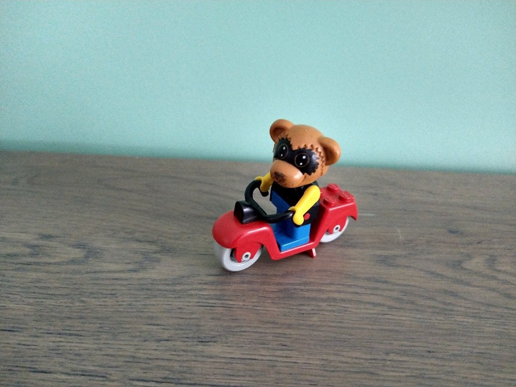Lego Fabuland Ricky Raccoon 324 Scooter, Lego, Ophalen of Verzenden, Zo goed als nieuw, Complete set