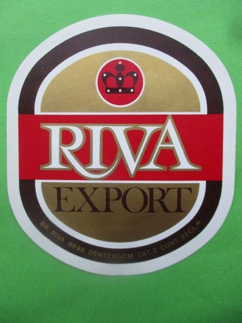 bieretiket Belgie 26-5 (3P) riva, Ophalen of Verzenden, Gebruikt, Overige typen, Overige merken