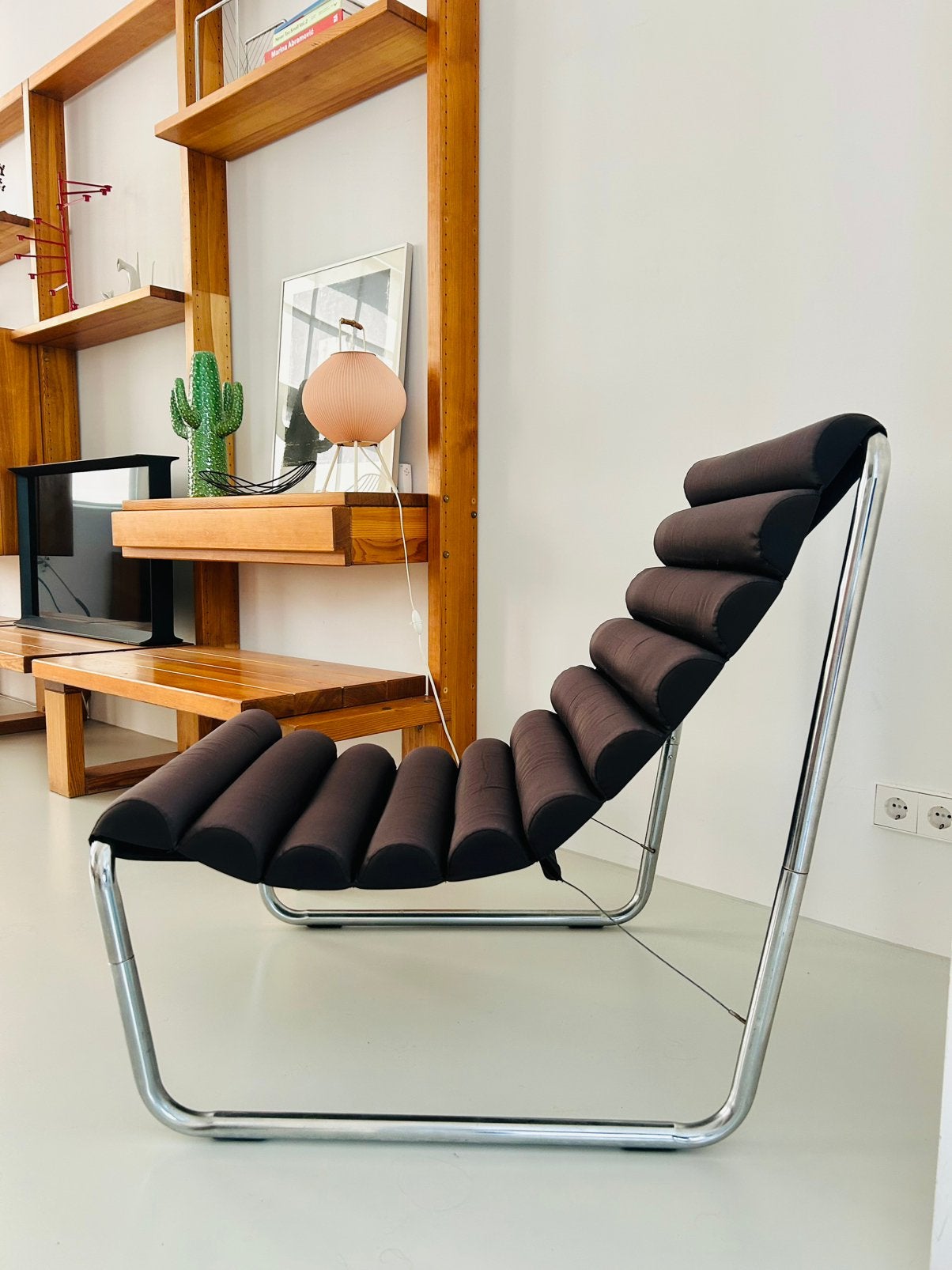 Michel Boyer vintage design stoel jaren 70, Ophalen, Gebruikt, 75 tot 100 cm, Stof