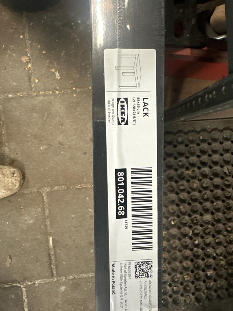 Nieuwe IKEA LACK bijzettafel - Zwart 55x55 cm, Huis en Inrichting, Tafels | Bijzettafels, Ophalen of Verzenden, Nieuw