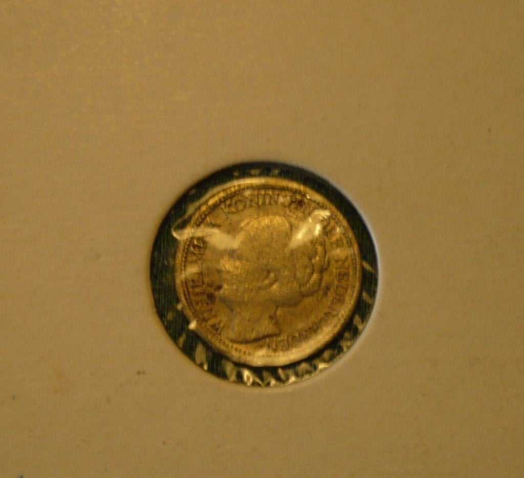 Dubbeltje 1943, Ophalen of Verzenden, Koningin Wilhelmina, 10 cent, Losse munt