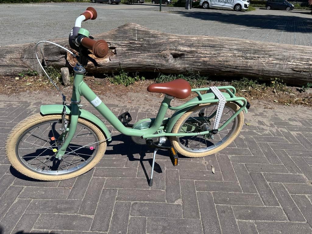 Puky Youke Kinderfiets 18 inch - Retro Groen met bruin zadel, Fietsen en Brommers, Fietsen | Kinderfietsjes, Ophalen, Zo goed als nieuw