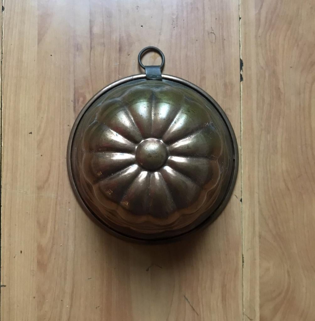 Antieke koperen puddingvorm, Antiek en Kunst, Antiek | Koper en Brons, Ophalen of Verzenden, Brons