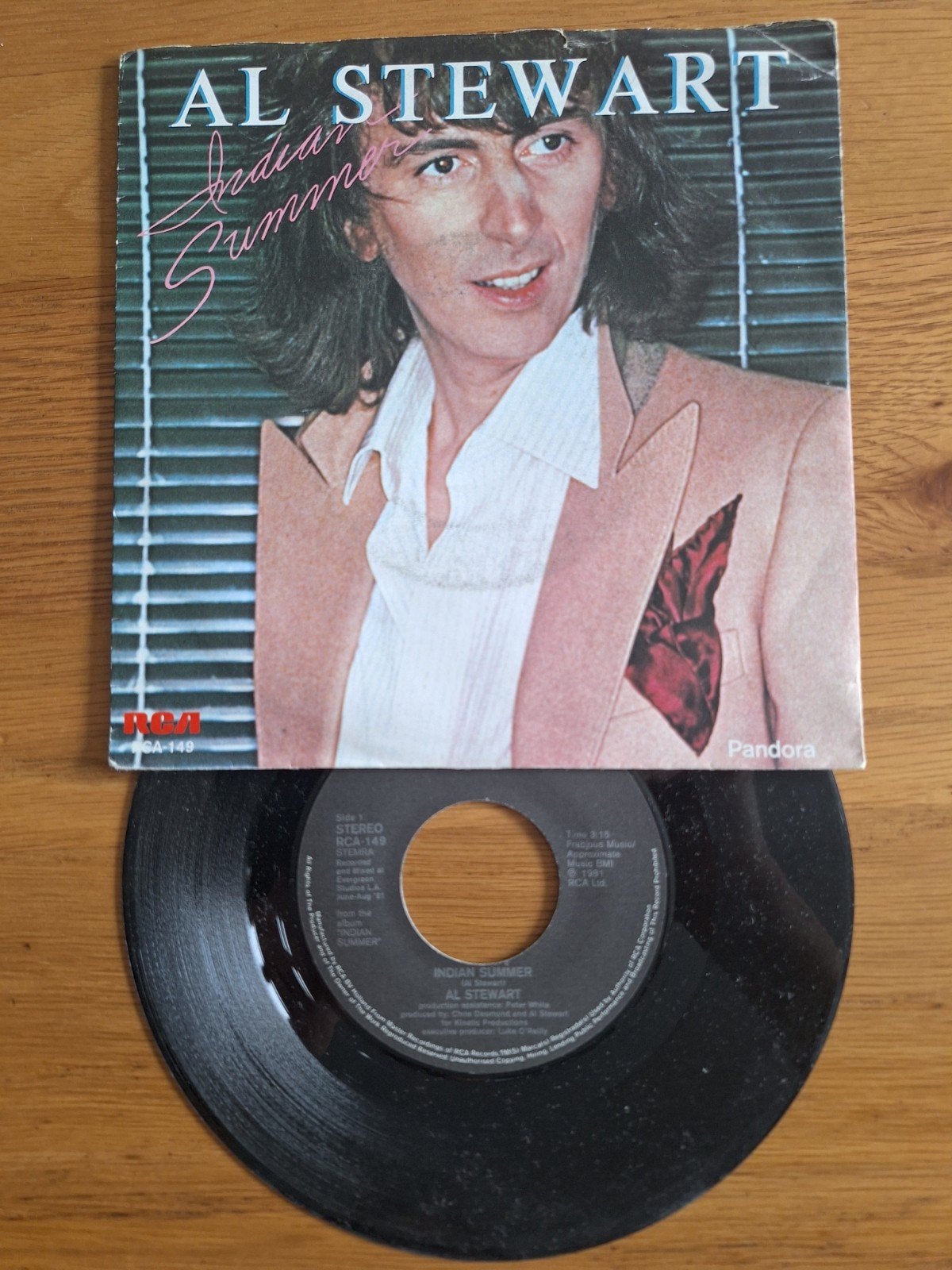 Al Stewart - Indian Summer 7 inch single (RCA 1978), Gebruikt, 7 inch, Ophalen of Verzenden, Pop