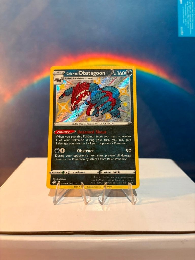 Galarian Obstagoon (SHF SV80), Hobby en Vrije tijd, Ophalen of Verzenden, Zo goed als nieuw, Losse kaart