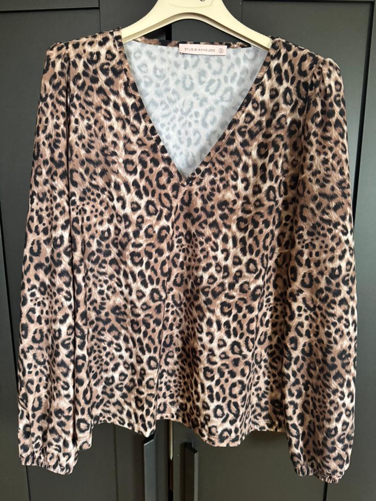 Studio Anneloes blouse luipaard maat S, Bruin, Nieuw, Ophalen of Verzenden, Lange mouw