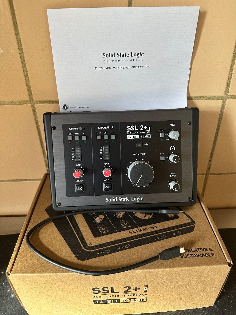 Solid State Logic SSL 2+ MKII USB Audio Interface, Ophalen, Zo goed als nieuw, Minder dan 5 kanalen, Microfooningang