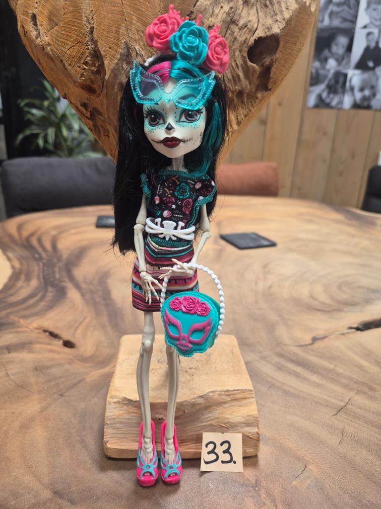 Monster High Skelita Calaveras pop met accessoires, Ophalen of Verzenden, Gebruikt, Overige typen