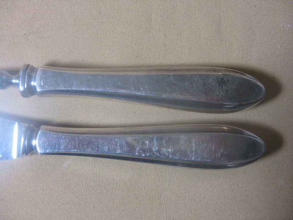 Voorsnijcouvert verzilverd puntfilet Gerritsen en van Kempen, Antiek en Kunst, Ophalen of Verzenden