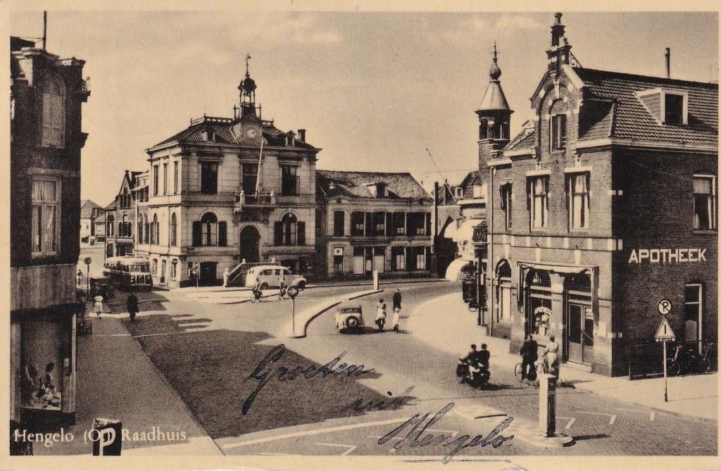 Hengelo, Apotheek., Verzenden, 1940 tot 1960, Gelopen, Overijssel