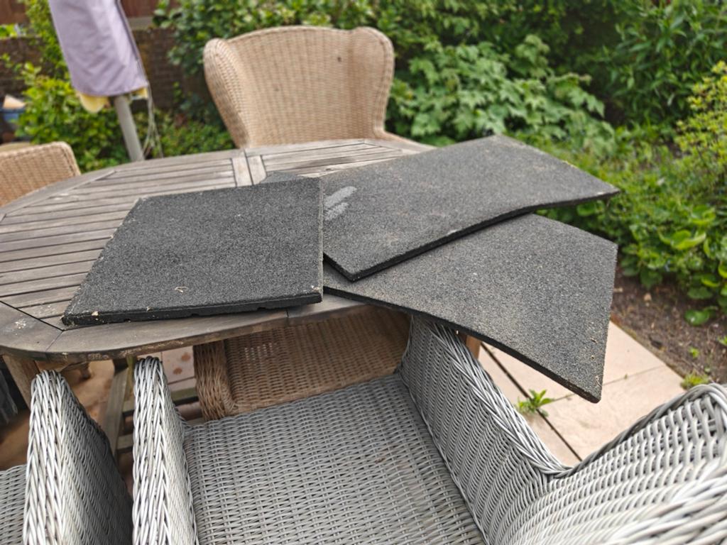 GRATIS.   3 x rubber vloertegels/mat, Tuin en Terras, Ophalen of Verzenden, Rubber, Overige typen