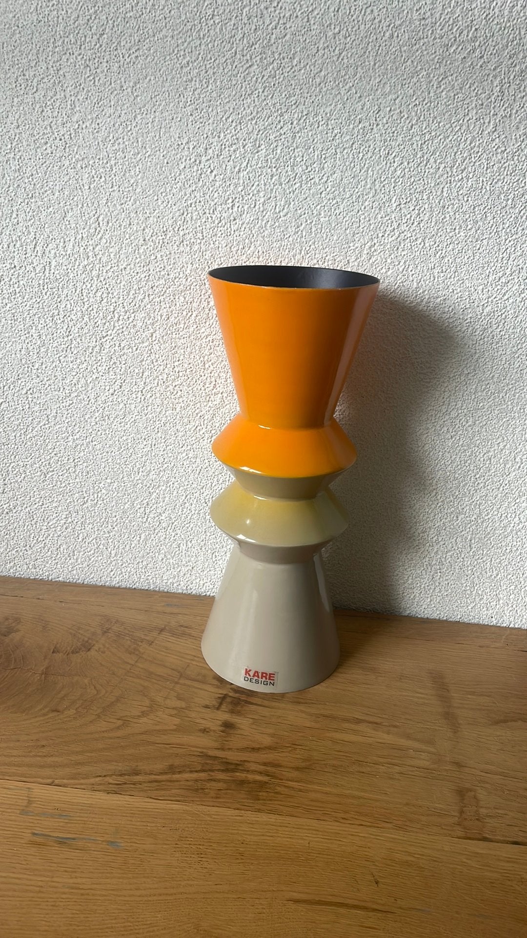 Vaas Kare Design, Huis en Inrichting, Woonaccessoires | Vazen, Ophalen, Meerkleurig, Zo goed als nieuw, Metaal