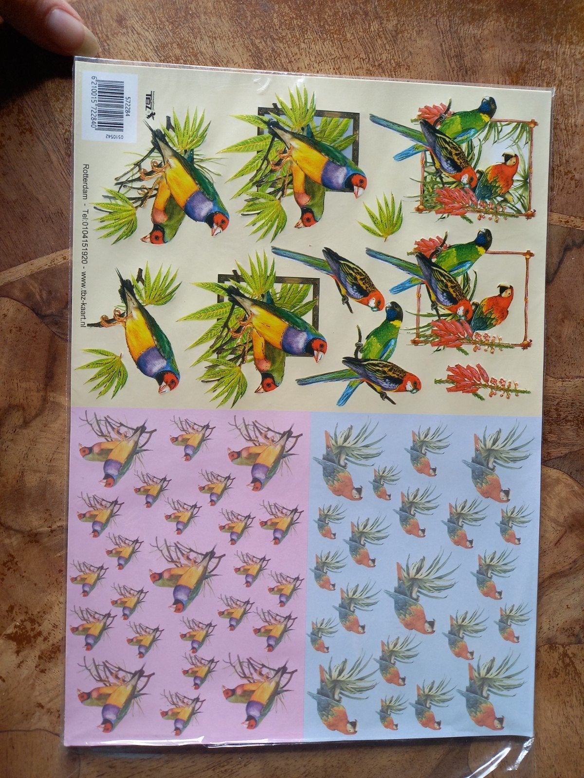 Knipvellen Vogels 3D kaarten maken, scrapbooking, Ophalen of Verzenden, Nieuw, Dieren, Knipvel